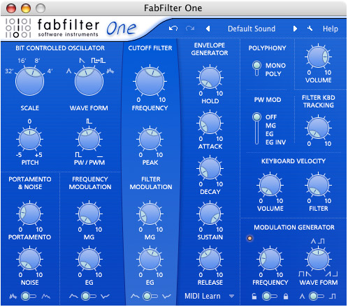 FabFilter One Software Synthesizer eLicense